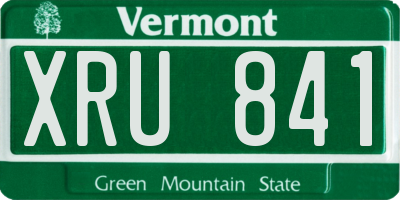 VT license plate XRU841