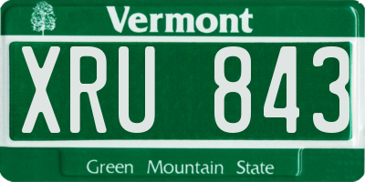 VT license plate XRU843