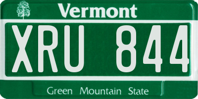 VT license plate XRU844