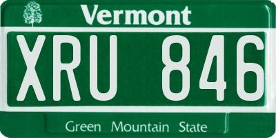 VT license plate XRU846
