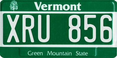 VT license plate XRU856