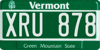 VT license plate XRU878