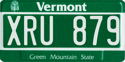 VT license plate XRU879
