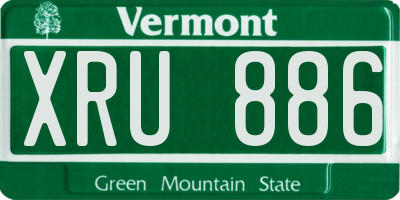 VT license plate XRU886