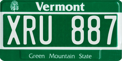 VT license plate XRU887