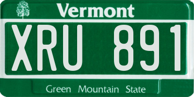 VT license plate XRU891