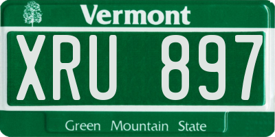 VT license plate XRU897