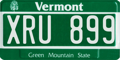 VT license plate XRU899