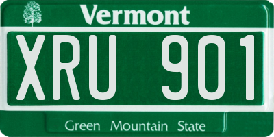 VT license plate XRU901