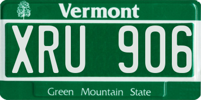 VT license plate XRU906
