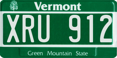 VT license plate XRU912