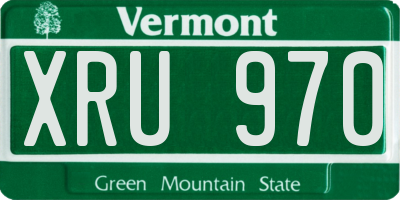 VT license plate XRU970