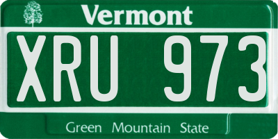 VT license plate XRU973