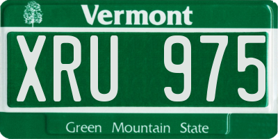 VT license plate XRU975
