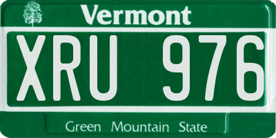 VT license plate XRU976