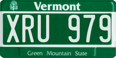 VT license plate XRU979