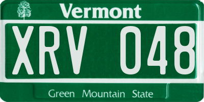 VT license plate XRV048