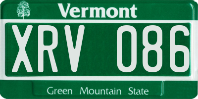 VT license plate XRV086