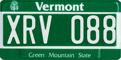 VT license plate XRV088