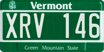 VT license plate XRV146