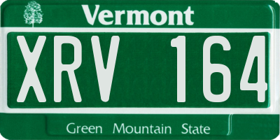 VT license plate XRV164
