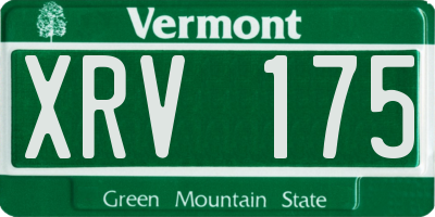VT license plate XRV175