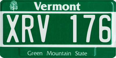 VT license plate XRV176