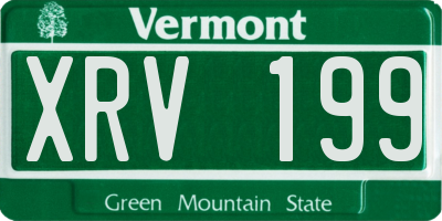 VT license plate XRV199