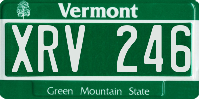 VT license plate XRV246