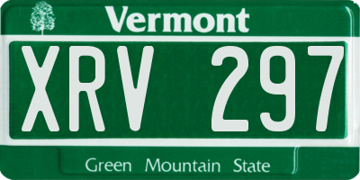 VT license plate XRV297