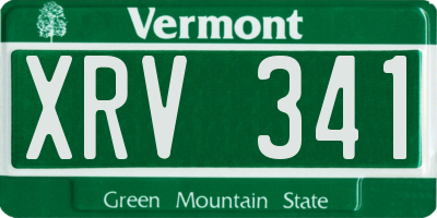 VT license plate XRV341