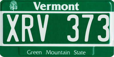 VT license plate XRV373