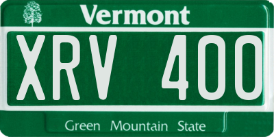 VT license plate XRV400