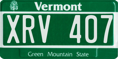 VT license plate XRV407