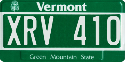 VT license plate XRV410
