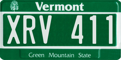 VT license plate XRV411