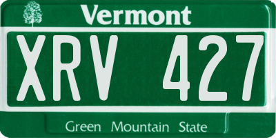 VT license plate XRV427