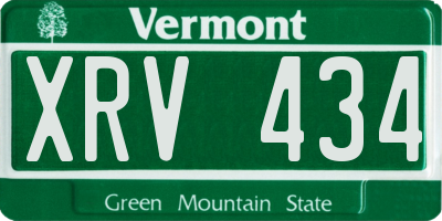 VT license plate XRV434