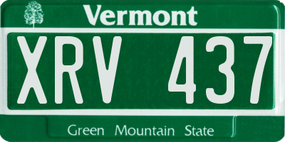 VT license plate XRV437