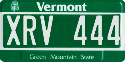 VT license plate XRV444