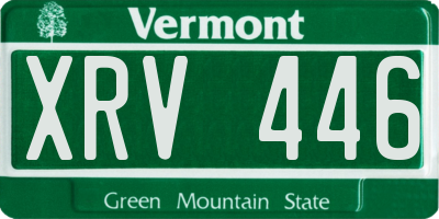 VT license plate XRV446