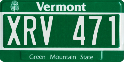 VT license plate XRV471