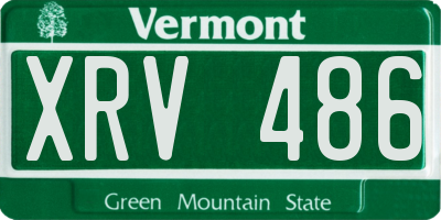 VT license plate XRV486