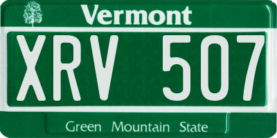 VT license plate XRV507