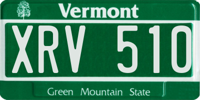 VT license plate XRV510