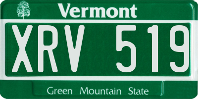VT license plate XRV519