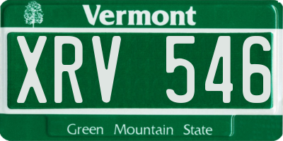 VT license plate XRV546