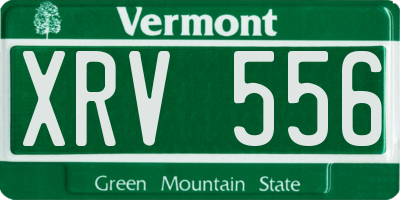 VT license plate XRV556