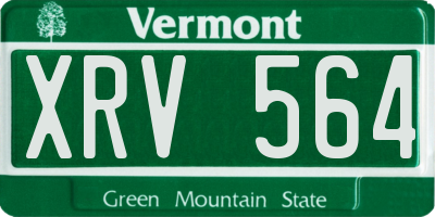 VT license plate XRV564