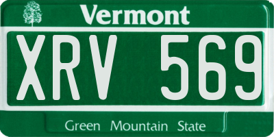 VT license plate XRV569
